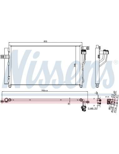 Condensador, aire acondicionado Nissens 940360 - NISSENS CONDENSADOR DODGE AT