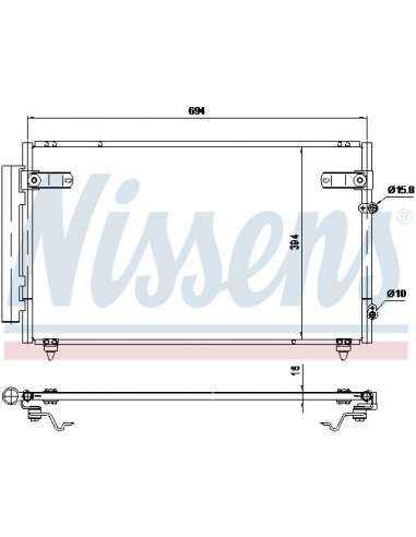 Condensador, aire acondicionado Nissens 940368 - NISSENS CONDENSADOR LEXUS GS