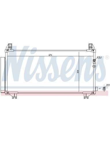 Condensador, aire acondicionado Nissens 940369 - NISSENS CONDENSADOR TOYOTA Y