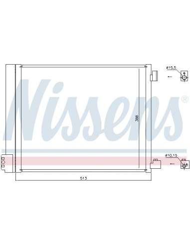 Condensador, aire acondicionado Nissens 940371 - NISSENS CONDENSADOR NISSAN M