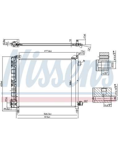 Condensador, aire acondicionado Nissens 940372 - NISSENS CONDENSADOR NISSAN M