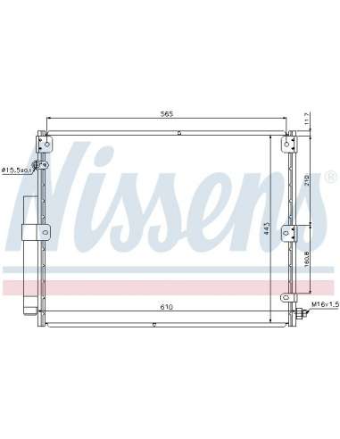 Condensador, aire acondicionado Nissens 940375 - NISSENS CONDENSADOR LEXUS LX