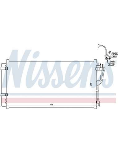 Condensador, aire acondicionado Nissens 940383 - NISSENS KIA OPTIMA 12-