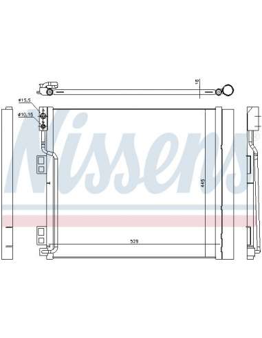 Condensador, aire acondicionado Nissens 940386 - NISSENS CONDENSADOR NISSAN N