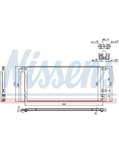 Condensador, aire acondicionado Nissens 940388 - NISSENS CONDENSADOR BUICK EN