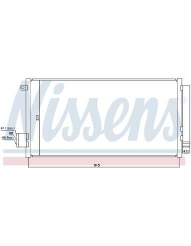 Condensador, aire acondicionado Nissens 940395 - NISSENS CONDENSADOR FIAT 500