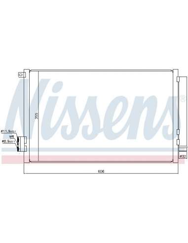 Condensador, aire acondicionado Nissens 940396 - NISSENS CONDENSADOR FIAT 500