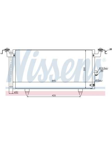 Condensador, aire acondicionado Nissens 940399 - NISSENS CONDENSADOR SUBARU L