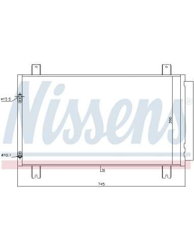 Condensador, aire acondicionado Nissens 940401 - NISSENS CONDENSADOR MITSUBIS