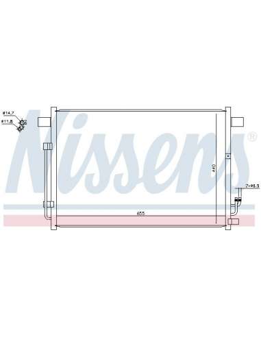 Condensador, aire acondicionado Nissens 940403 - NISSENS CONDENSADOR NISSAN Q