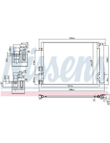 Condensador, aire acondicionado Nissens 940404 - NISSENS CONDENSADOR HYUNDAI