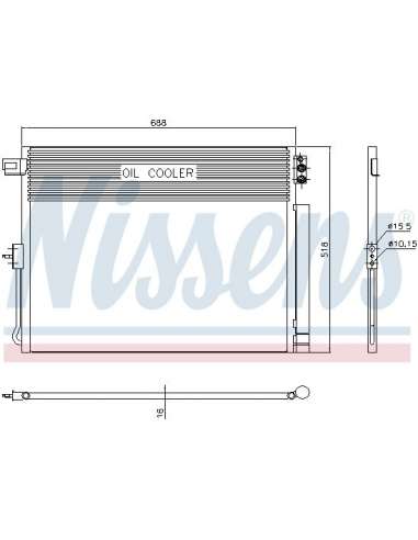 Condensador, aire acondicionado Nissens 940411 - NISSENS CONDENSADOR JEEP GRA