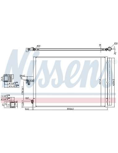 Condensador, aire acondicionado Nissens 940412 - NISSENS CONDENSADOR MERCEDES