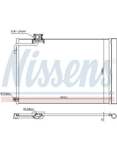 Condensador, aire acondicionado Nissens 940414 - NISSENS CONDENSADOR MERCEDES