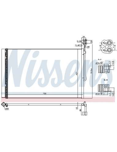 Condensador, aire acondicionado Nissens 940415 - NISSENS CONDENSADOR PORSCHE