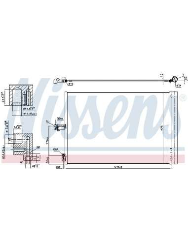 Condensador, aire acondicionado Nissens 940420 - NISSENS CONDENSADOR MERCEDES