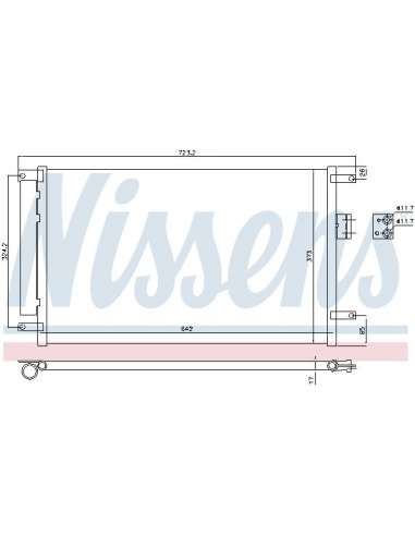 Condensador, aire acondicionado Nissens 940424 - NISSENS CONDENSADOR CHEVROLE