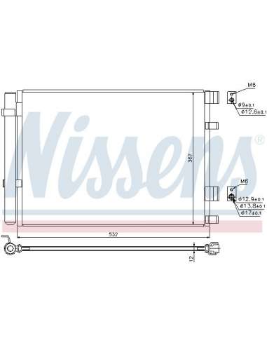 Condensador, aire acondicionado Nissens 940425 - NISSENS CONDENSADOR KIA RIO