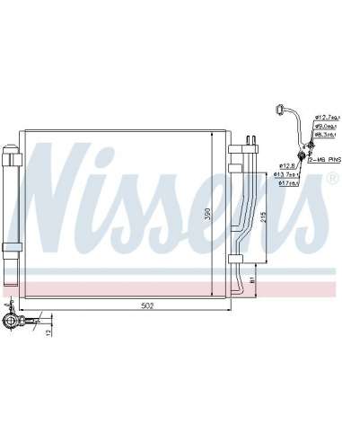 Condensador, aire acondicionado Nissens 940427 - NISSENS KIA FORTE CRDI 08-