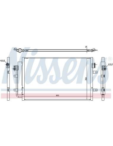 Condensador, aire acondicionado Nissens 940431 - NISSENS CONDENSADOR IVECO DA