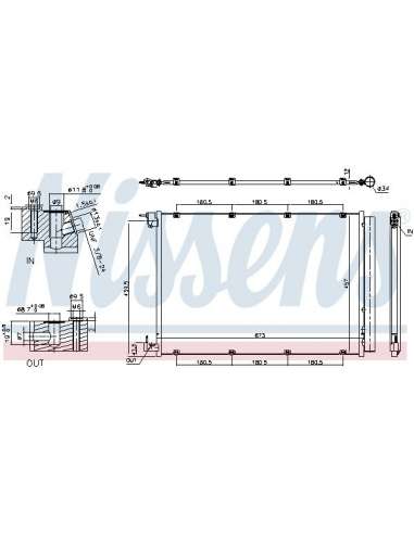 Condensador, aire acondicionado Nissens 940432 - NISSENS CONDENSADOR MERCEDES