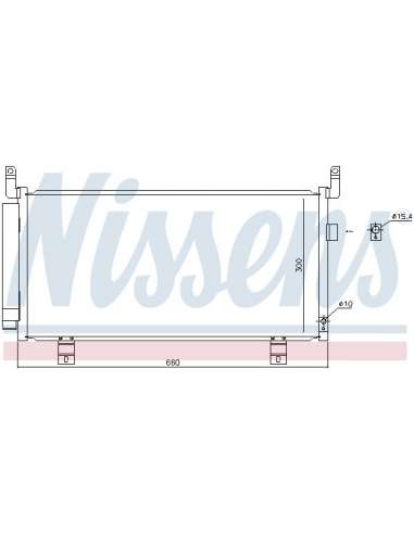 Condensador, aire acondicionado Nissens 940437 - NISSENS CONDENSADOR SUBARU F