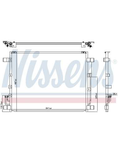 Condensador, aire acondicionado Nissens 940444 - NISSENS CONDENSADOR INFINITI