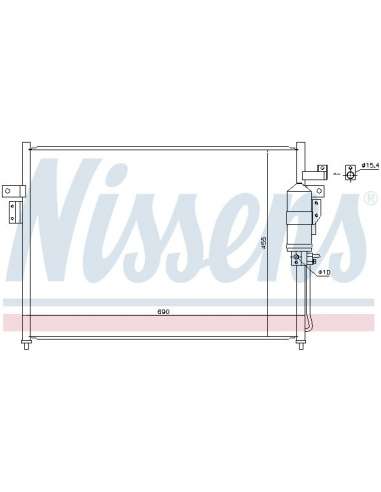 Condensador, aire acondicionado Nissens 940445 - NISSENS CONDENSADOR NISSAN N