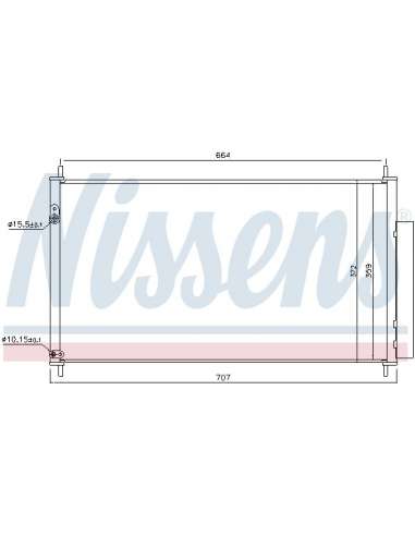 Condensador, aire acondicionado Nissens 940446 - NISSENS CONDENSADOR HONDA CI