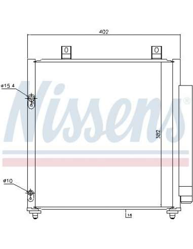 Condensador, aire acondicionado Nissens 940447 - NISSENS CONDENSADOR MITSUBIS