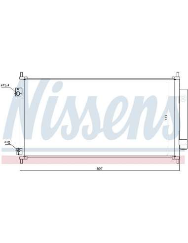 Condensador, aire acondicionado Nissens 940448 - NISSENS CONDENSADOR HONDA CI