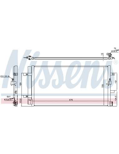 Condensador, aire acondicionado Nissens 940453 - NISSENS CONDENSADOR AUDI A 5