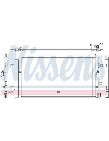 Condensador, aire acondicionado Nissens 940454 - NISSENS CONDENSADOR AUDI A 6