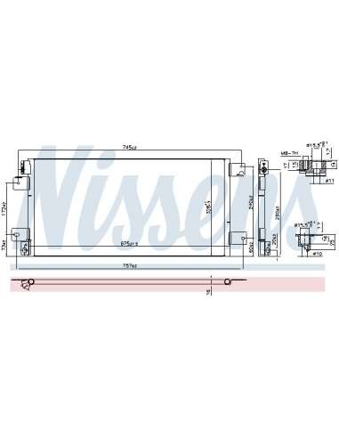 Condensador, aire acondicionado Nissens 940460 - NISSENS CONDENSADOR DODGE AV