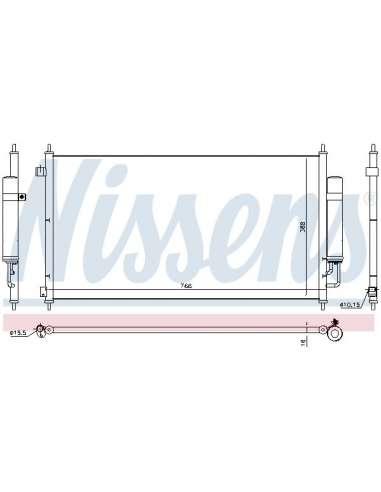 Condensador, aire acondicionado Nissens 940467 - NISSENS CONDENSADOR HONDA FR