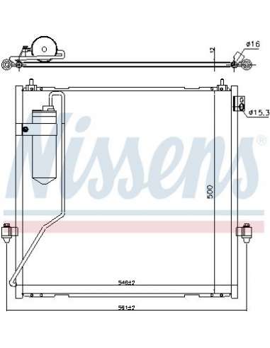 Condensador, aire acondicionado Nissens 940472 - NISSENS CONDENSADOR MITSUBIS