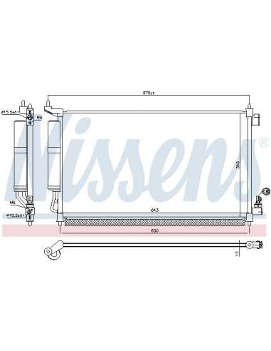 Condensador, aire acondicionado Nissens 940476 - NISSENS CONDENSADOR NISSAN C