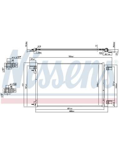 Condensador, aire acondicionado Nissens 940479 - NISSENS CONDENSADOR PEUGEOT