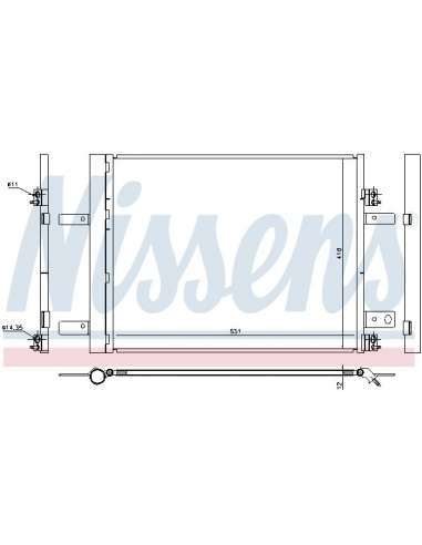 Condensador, aire acondicionado Nissens 940480 - NISSENS CONDENSADOR PEUGEOT