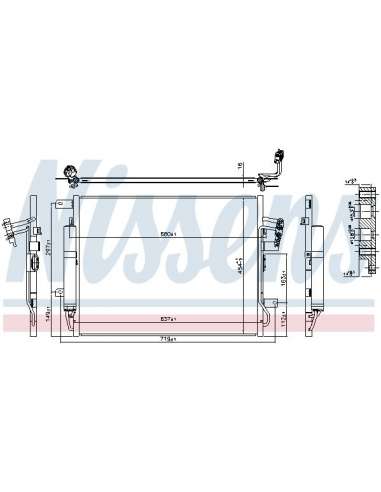 Condensador, aire acondicionado Nissens 940481 - NISSENS CONDENSADOR RANGE RO