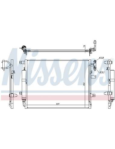 Condensador, aire acondicionado Nissens 940482 - NISSENS CONDENSADOR RANGE RO