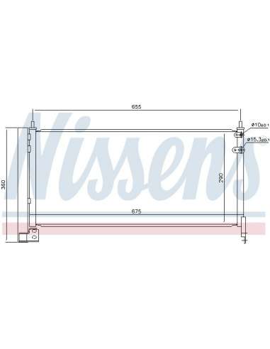 Condensador, aire acondicionado Nissens 940487 - NISSENS CONDENSADOR TOYOTA A