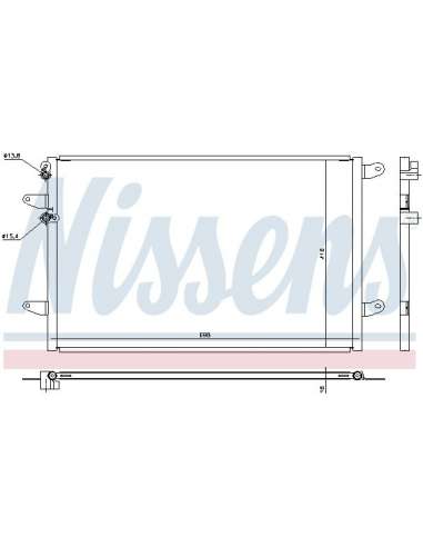 Condensador, aire acondicionado Nissens 940491 - NISSENS CONDENSADOR VOLKSWAG