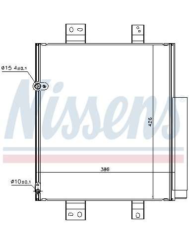 Condensador, aire acondicionado Nissens 940492 - NISSENS CONDENSADOR DAIHATSU