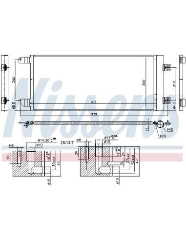 Condensador, aire acondicionado Nissens 940495 - NISSENS CONDENSADOR MAN TG-S