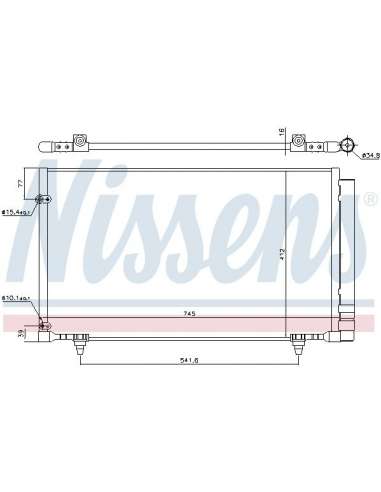 Condensador, aire acondicionado Nissens 940497 - NISSENS CONDENSADOR LEXUS RX