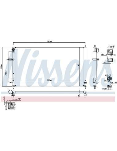 Condensador, aire acondicionado Nissens 940502 - NISSENS CONDENSADOR HONDA CI