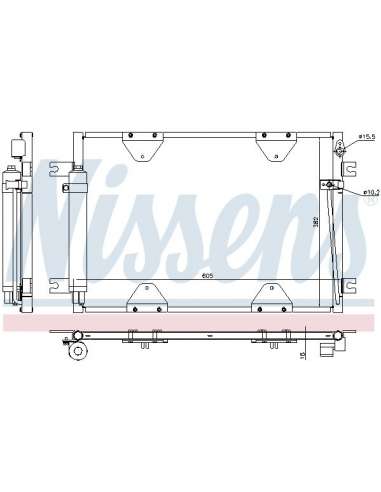 Condensador, aire acondicionado Nissens 940505 - NISSENS CONDENSADOR SUZUKI G