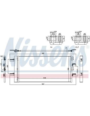 Condensador, aire acondicionado Nissens 940509 - NISSENS CONDENSADOR MINI CLU