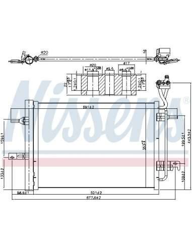 Condensador, aire acondicionado Nissens 940511 - NISSENS CONDENSADOR OPEL MER